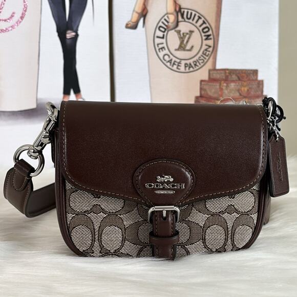 Coach Handbags - NWT Coach Amelia Saddle Bag In Signature Jacquard